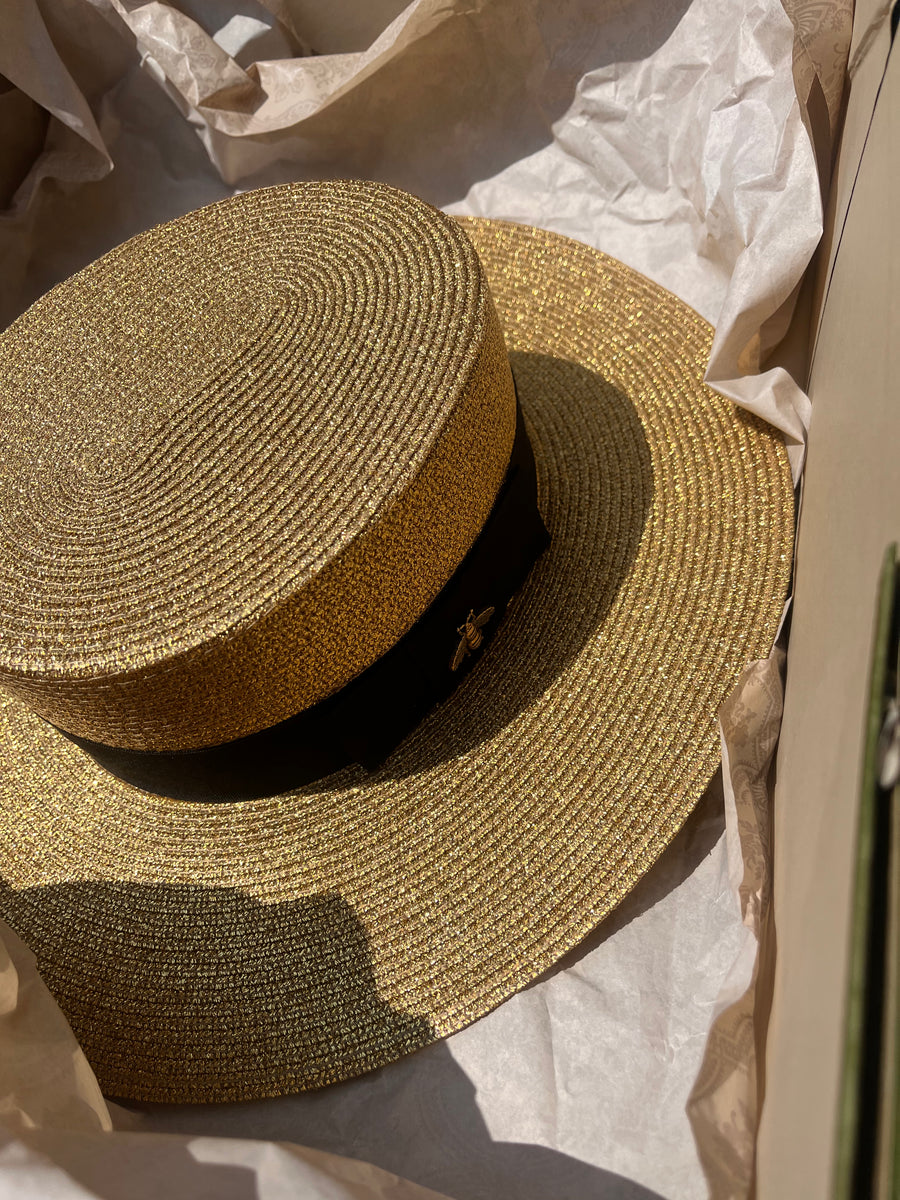 Gucci lame papier hat sales