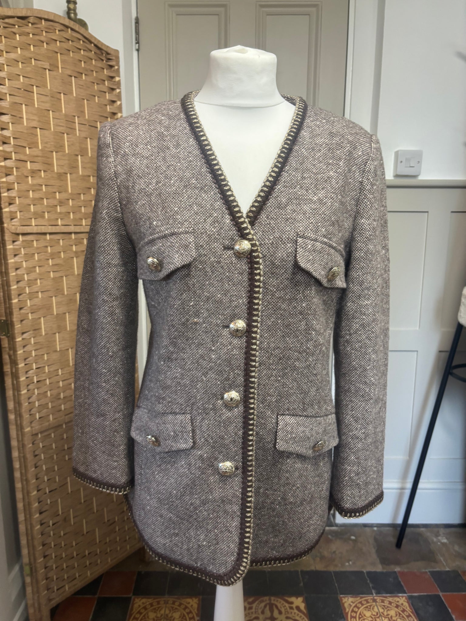 Goelia Brown Tweed Blazer M