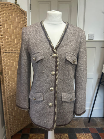 Goelia Brown Tweed Blazer M