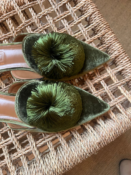 Aquazzura Pom Pom Mule