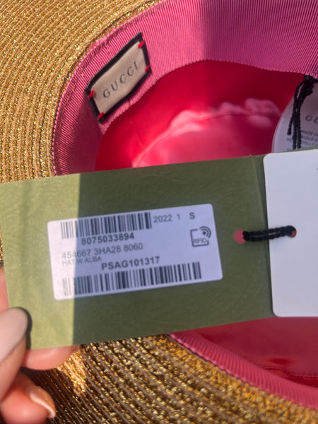 Gucci Lamé Papier Hat