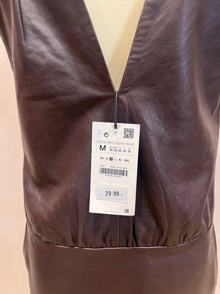 Zara Pleather Dress M